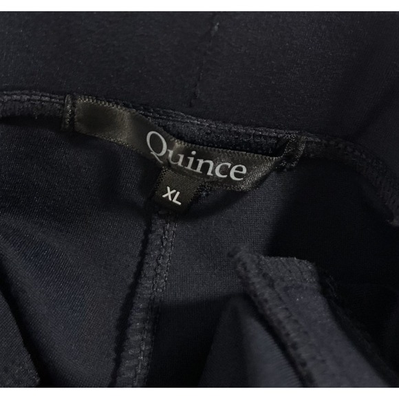 Quince Ultra-Stretch Ponte Bootcut Womens Pants 34x30 Black Athleisure Office - Picture 3 of 10